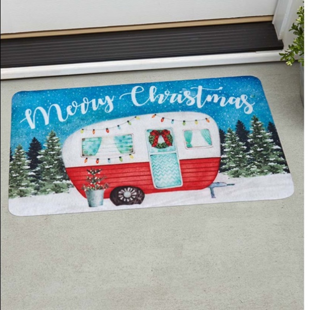 Merry Christmas Camper Themed Doormat